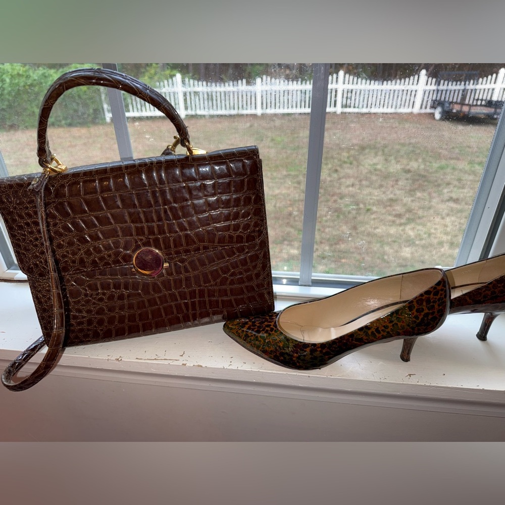 Curated Bundle - Amalfi Italian Shoes and Tianni Vintage Embossed Bag